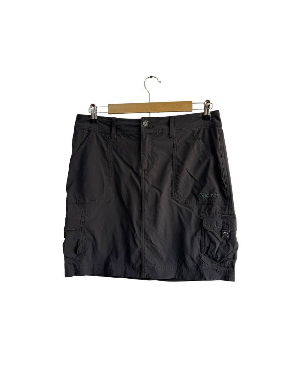 Marmot Size 8 Gray Nylon Active Skort Hiking Outdoor Travel Granola Neutral